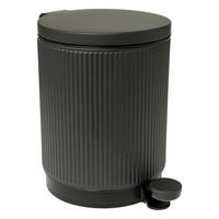 MÜLLEIMER für das Badezimmer Onyx 5 l 27,2/20,5/28,2 cm - Schwarz, Metall (20.5/28.2/27.2cm) - 5five Simply Smart