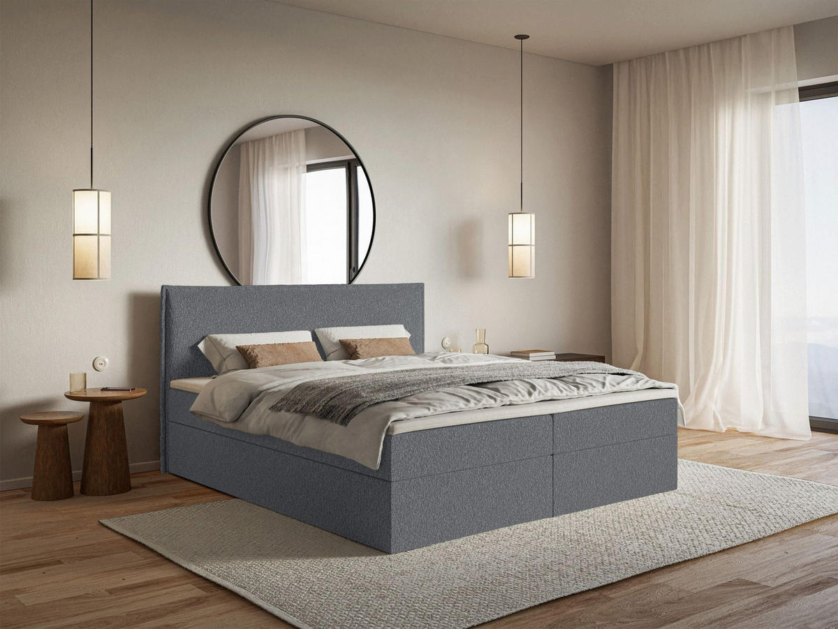 BOXBETT Softie Graphitgrau Chenille 180x200 cm - Graphitfarben, Textil (180/200cm) - Selsey