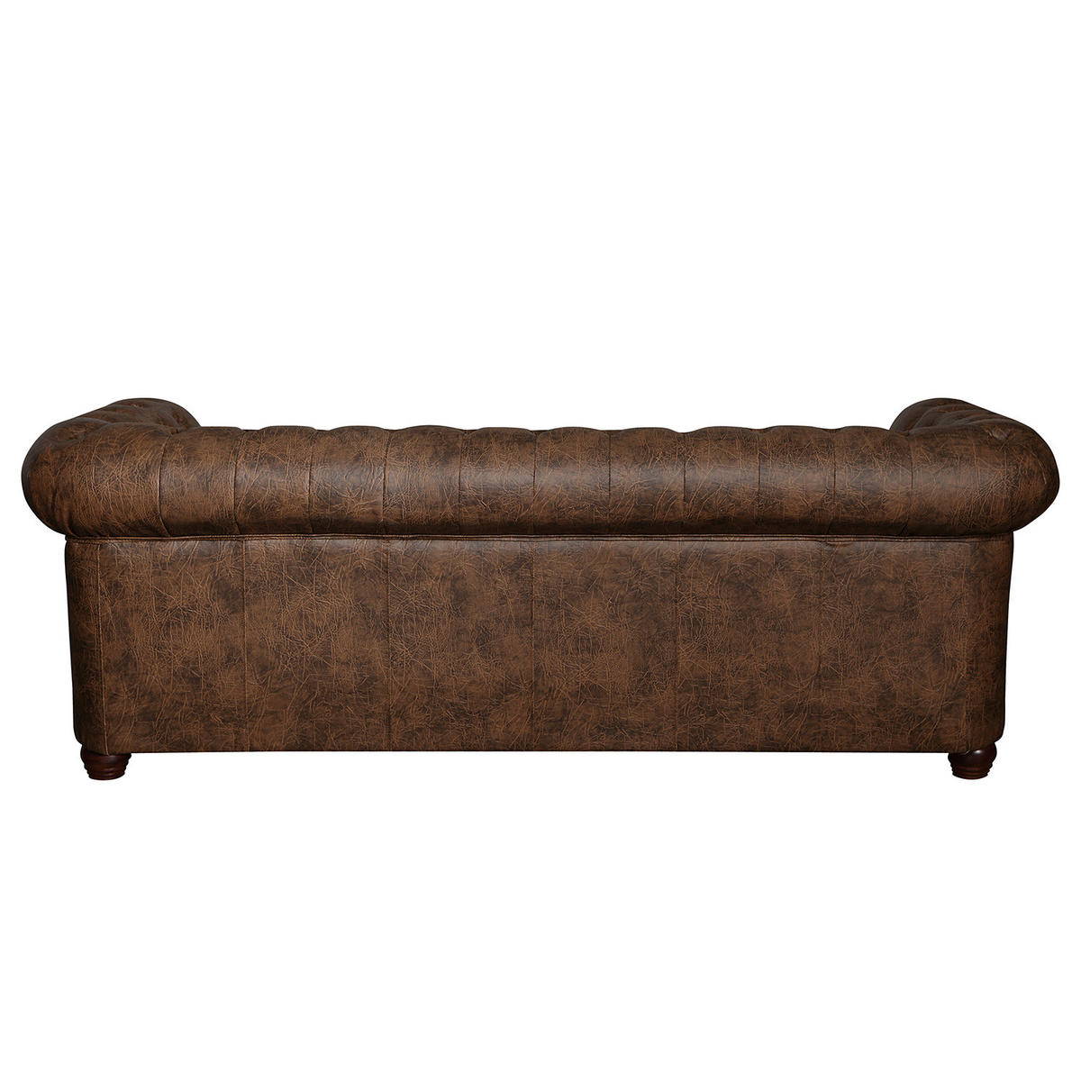 3-SITZER SOFA - Dunkelbraun, Kunststoff (203/72/86cm) - home24