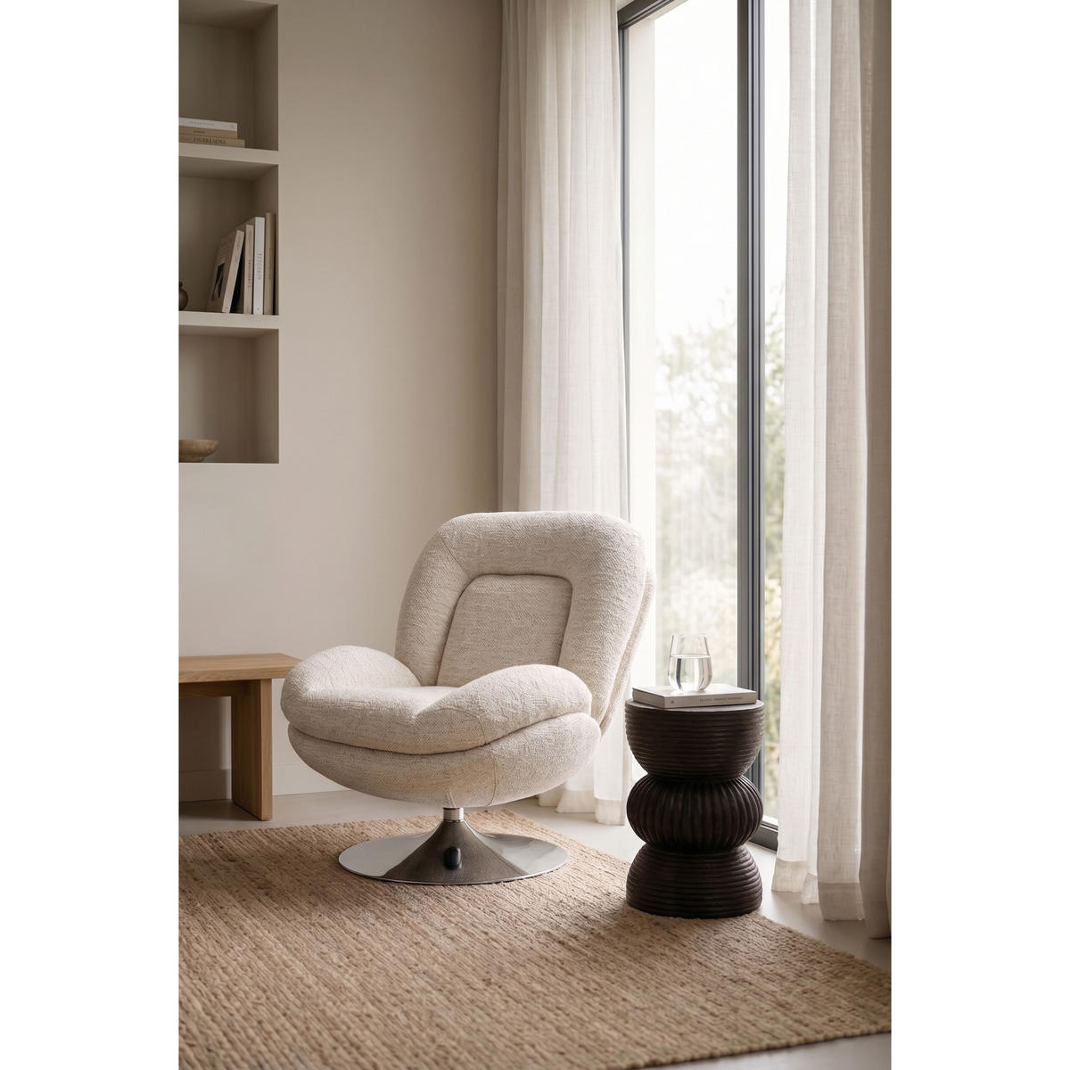 SESSEL Romy Taupe Grau - Taupe/Grau, Kunststoff (80/86/94cm) - Housecraft Living