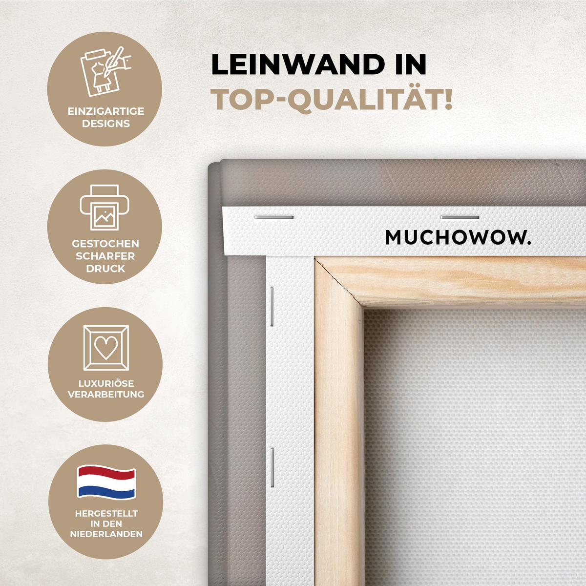 LEINWANDBILD Korb - Eier - Rosa Wohnzimmer Groß 120x80 cm - Beige, Textil (120/80cm) - MuchoWow