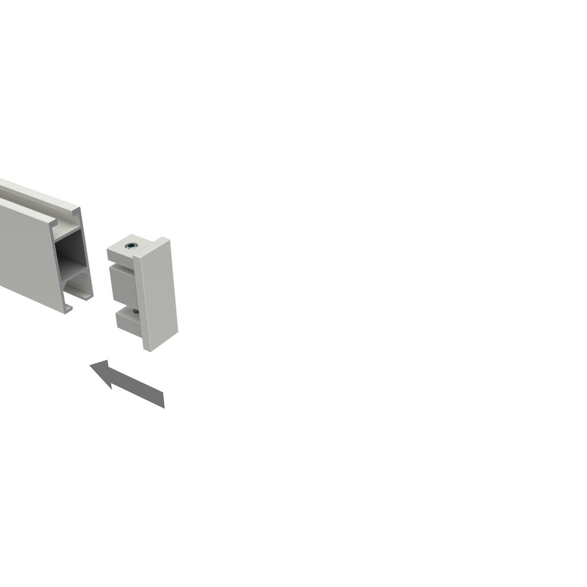 ENDSTÜCKE FÜR GARDINENSTANGEN 14x35 mm, Paxo Weiß, Packung 2 Stück - Weiß, Metall (1.5/3.4/3.4cm) - INTERDECO