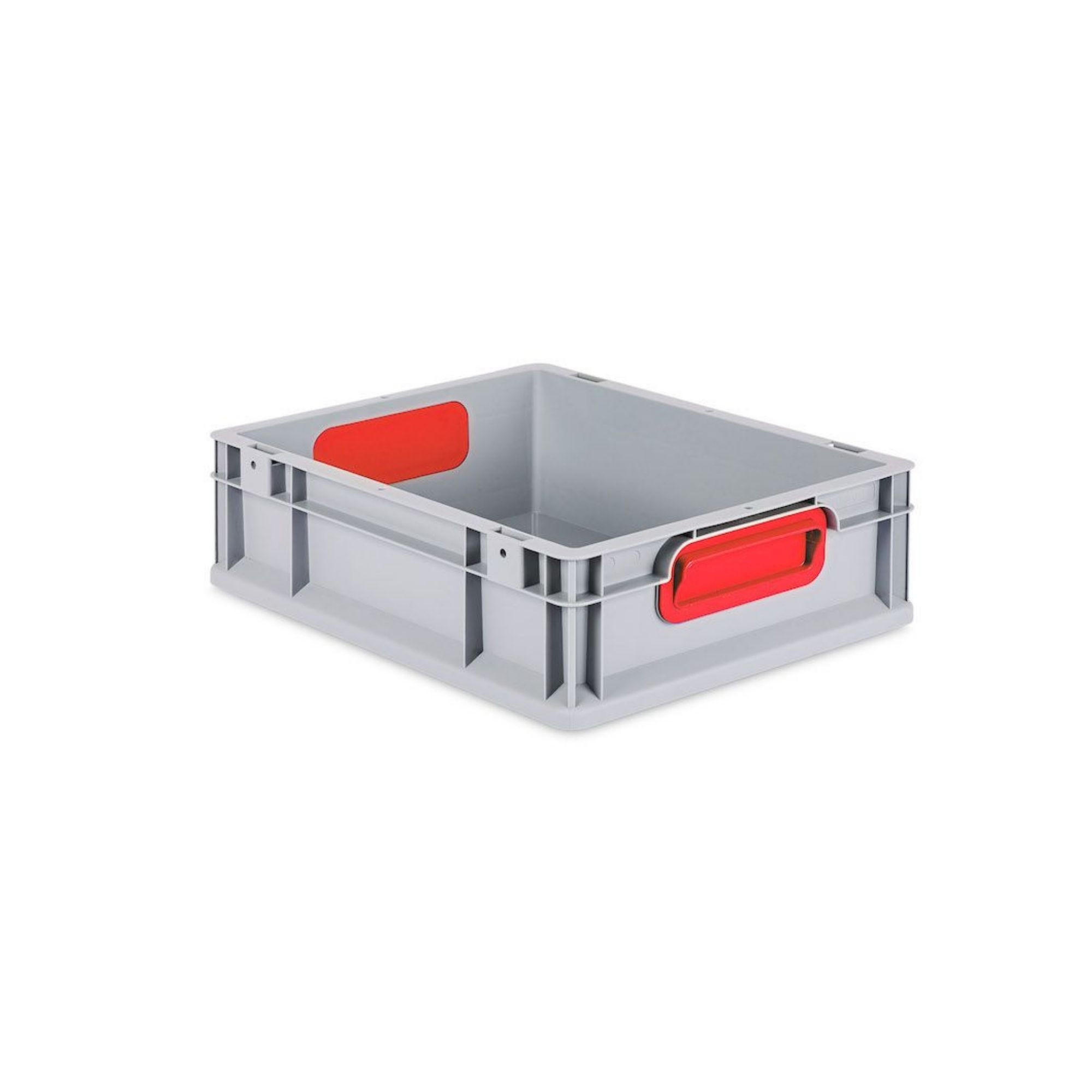 EUROBOX 5x Nextgen Color Mit Auflagedeckel 12x30x40cm Griffe Rot Geschlossen - Rot, Kunststoff (30/12/40cm) - PROREGAL