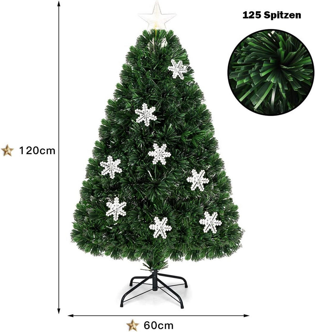 WEIHNACHTSBAUM Grün - Grün, Kunststoff (120cm) - COSTWAY