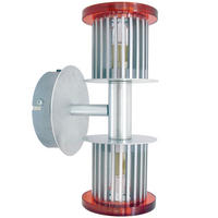 WANDLEUCHTE HOKKAIDO Aluminium Silber - Silberfarben, Glas (12/22/12cm) - Globo Lighting