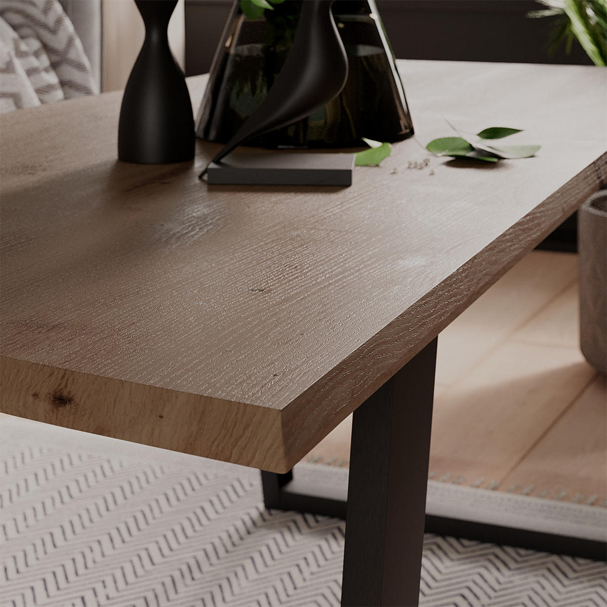 COUCHTISCH Yan Artisan 110 x 50 cm - Hellgrau, Holzwerkstoff (50/110/40cm) - Vicco