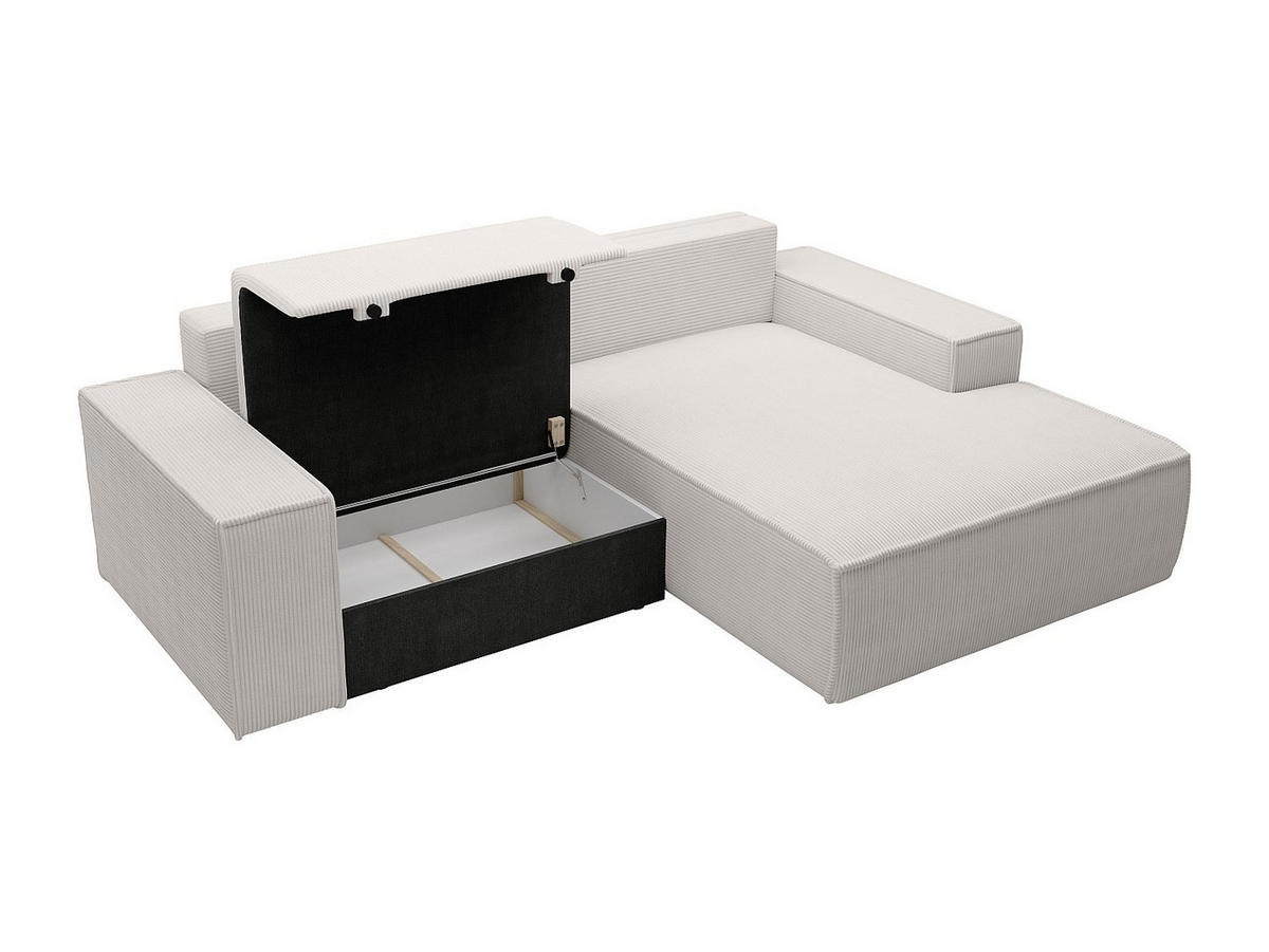 SCHLAFSOFA - 3 Personen - Samt - Beige - Beige, Textil (240/85/167cm) - Vente-Unique
