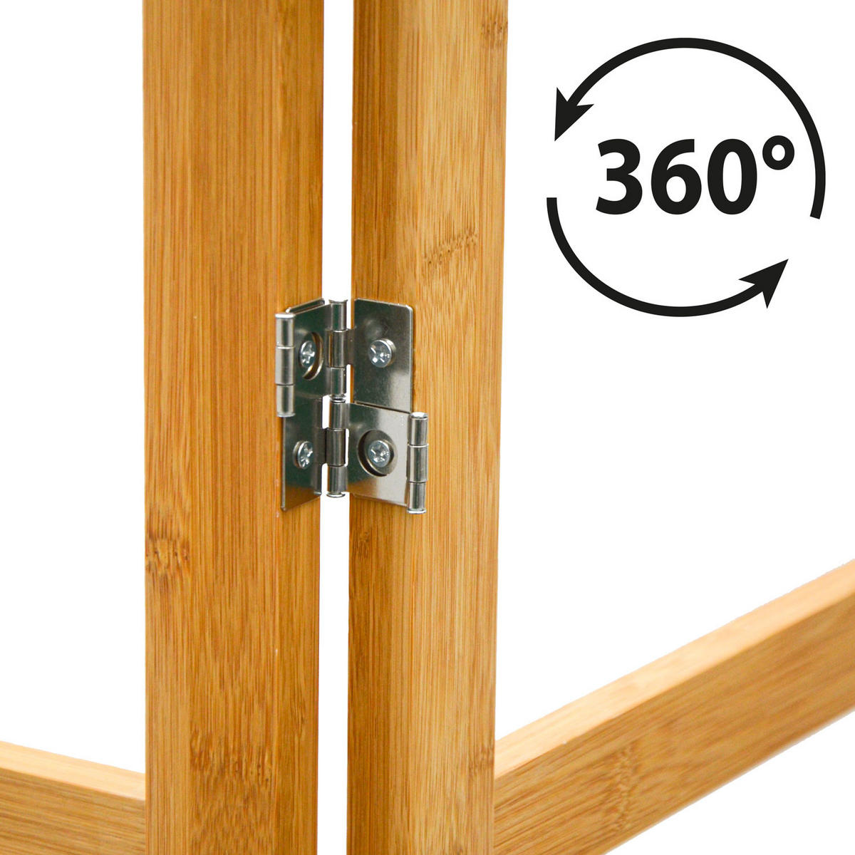 XL-RAUMTEILER 180/180cm Bambus - Braun, Holz (6/180/180cm) - Dunedesign