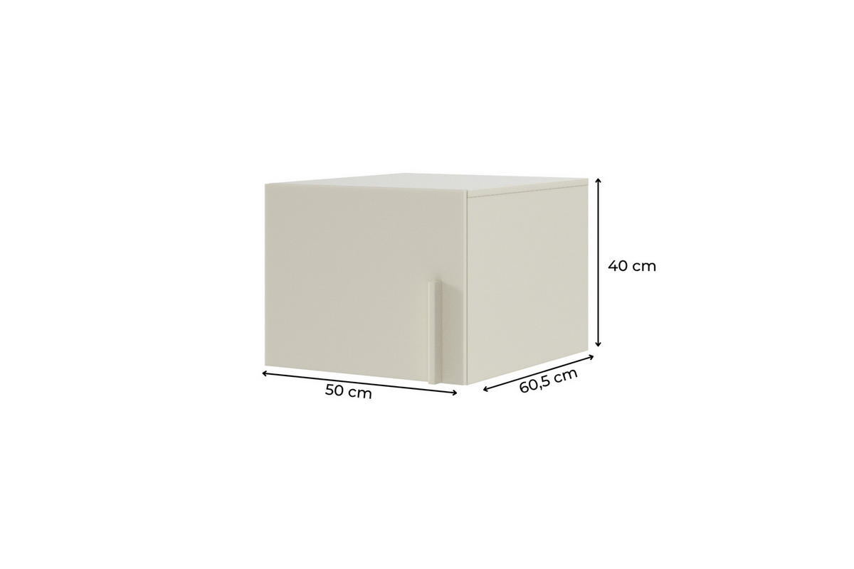 AUFSATZSCHRANK BRISSO BRN5 50/40/60,5 cm in Kaschmir - Kaschmir, Holzwerkstoff (50/40/61cm) - Deine Möbel 24