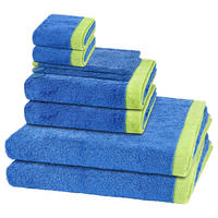 FROTTIERSET Lifestyle Splash 8-teilig - Blau, Textil (50/100cm) - Cawö