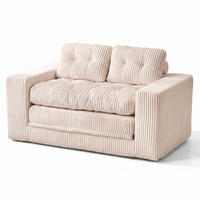 SCHLAFSOFA 140/85/54 cm Beige Cord - Beige, Textil (85/54/140cm) - Oxeza
