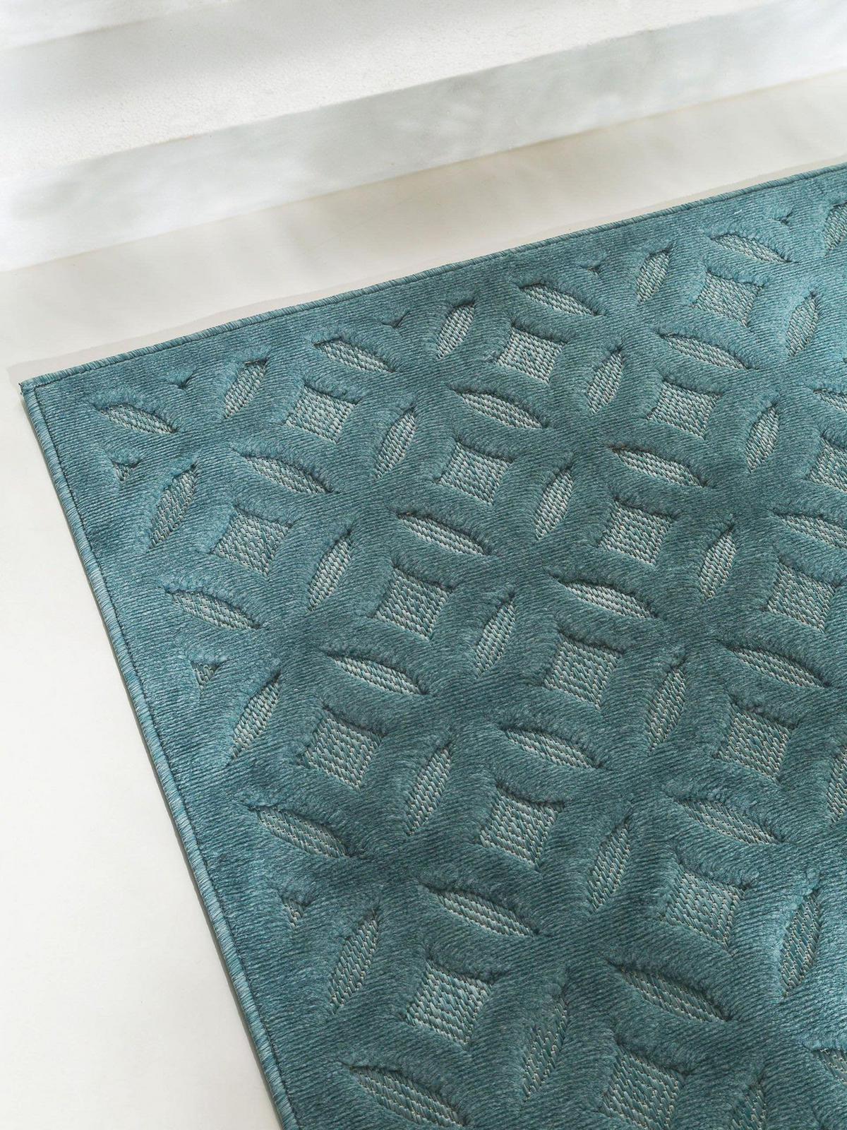 OUTDOORTEPPICH Bonte Türkis 160x230 cm - Türkis, Textil (160/1cm) - KUNSTLOFT