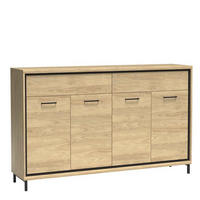 KOMMODE SYNDRA 177,2/101/41cm mit Schubladen 4 Türen Eichefarben - Eichefarben, Holzwerkstoff (177.2/101/41cm) - MASSENO