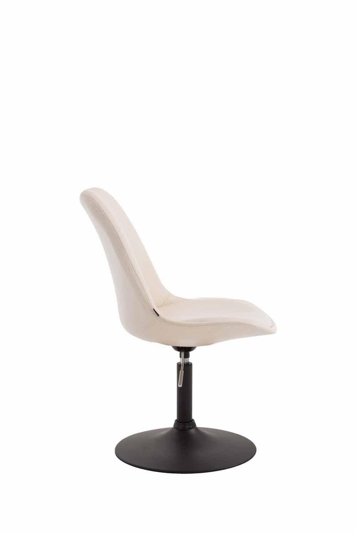 DREHSTUHL Lederlook creme - Creme/Schwarz, Textil/Metall (48/76/57cm) - CLP