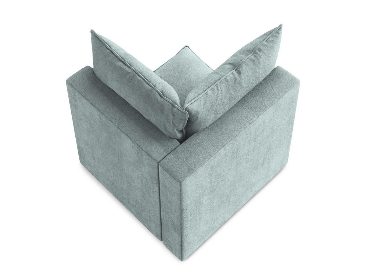 SOFAELEMENT Strukturstoff Blau - Pastellblau/Schwarz, Holzwerkstoff/Kunststoff (90/77/90cm) - Makamii