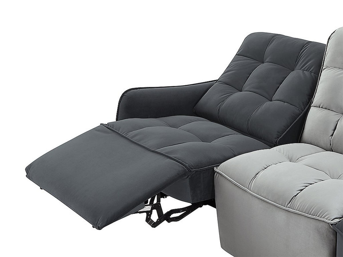 RELAXSOFA - 6 Personen - stoff - hellgrau, anthrazitgrau Alford - Anthrazit/Hellgrau, Textil (323/104/210cm) - Vente-Unique