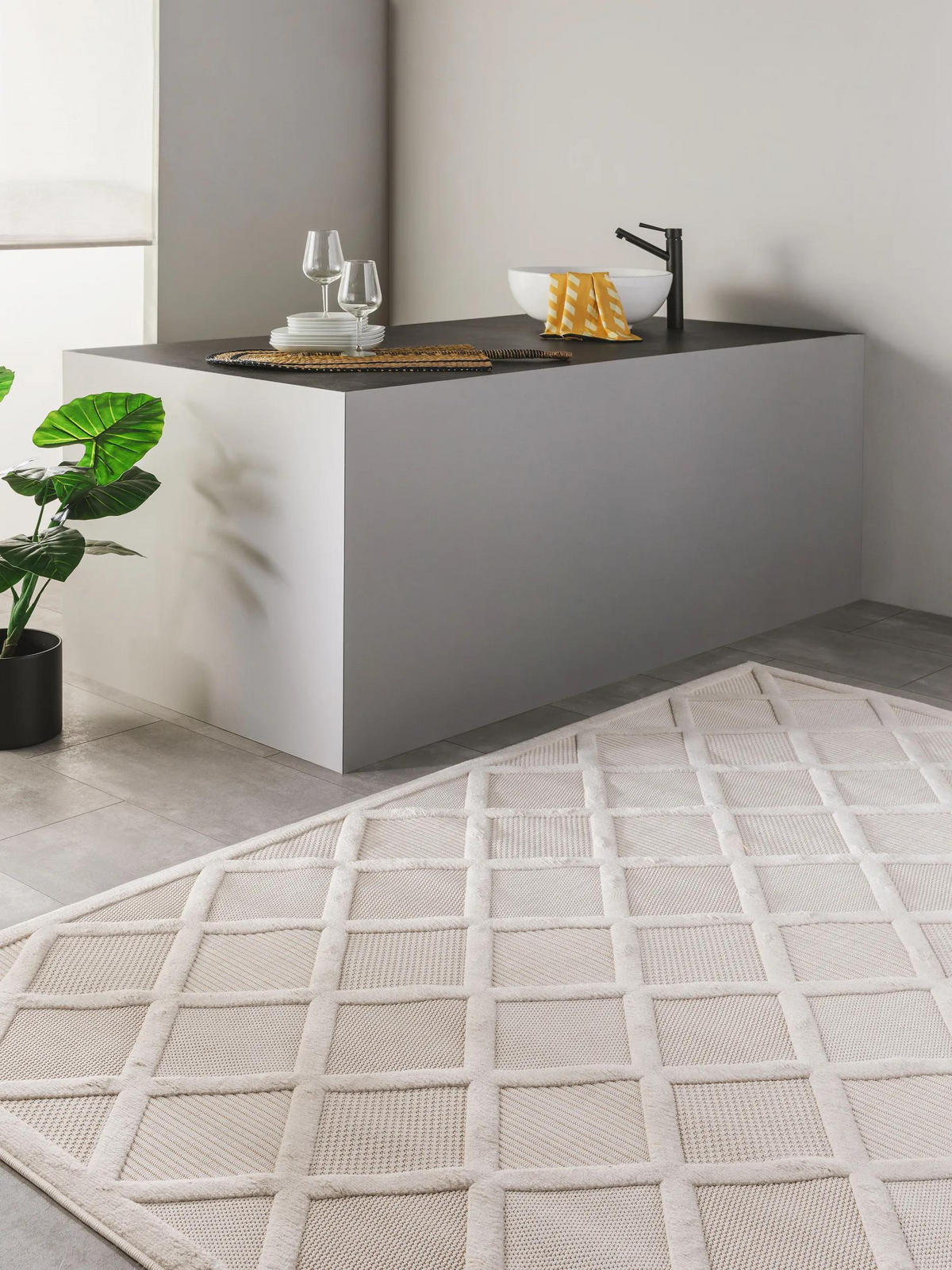 OUTDOORTEPPICH Bonte Cream 160x230 cm - Creme, Textil (160/230cm) - benuta Nest