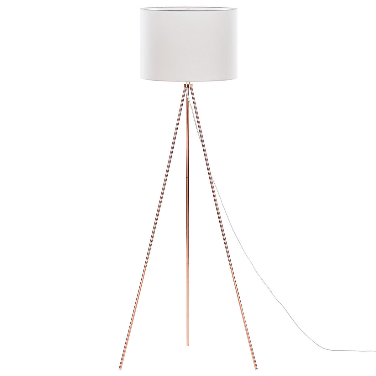 STEHLAMPE Vistula 55/55/148 cm - Weiß, Metall (55/55/148cm) - Beliani