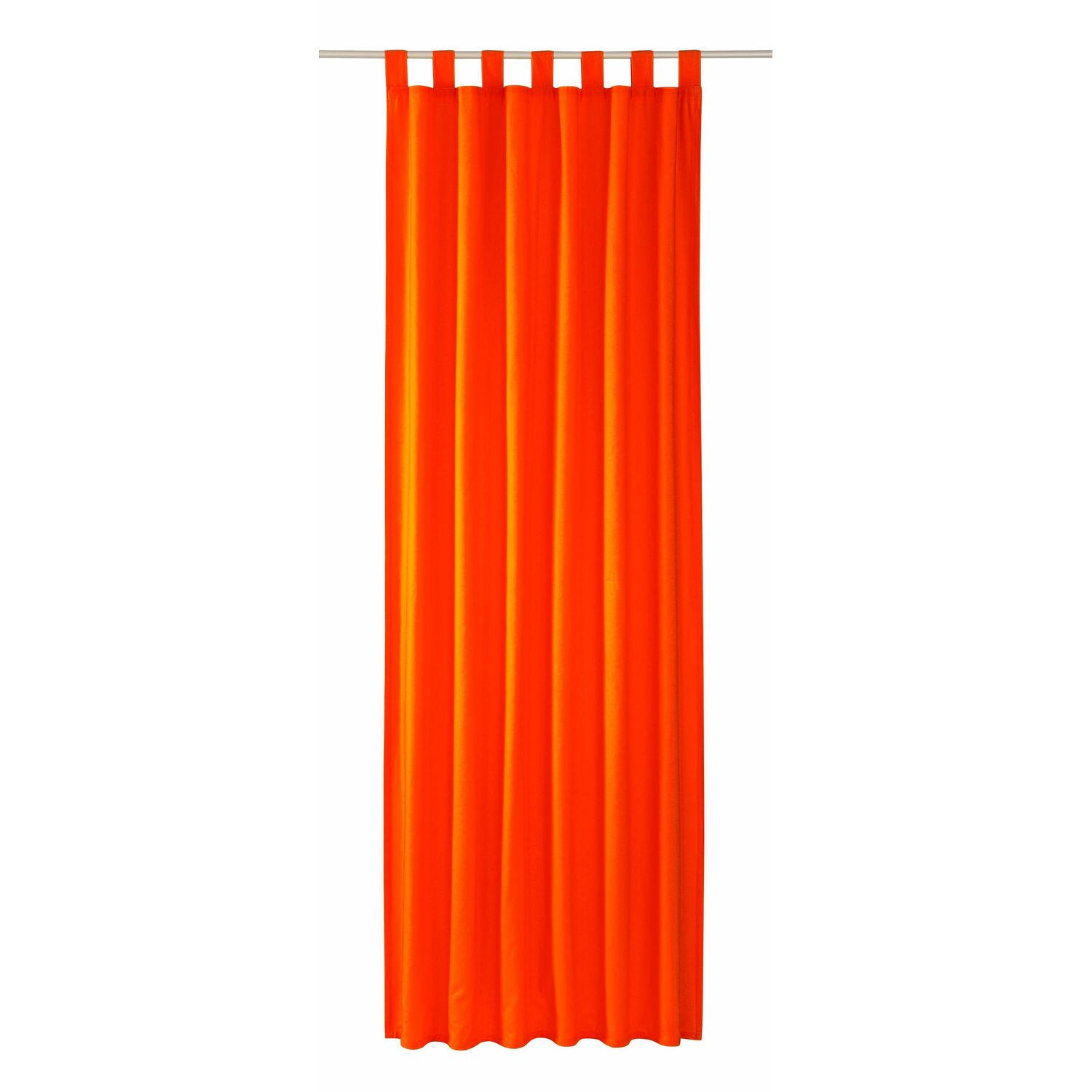 SCHLAUFENVORHANG IM UNI DESIGN DOVE Blickdicht - Orange, Textil (140/0.5/255cm) - Tom Tailor