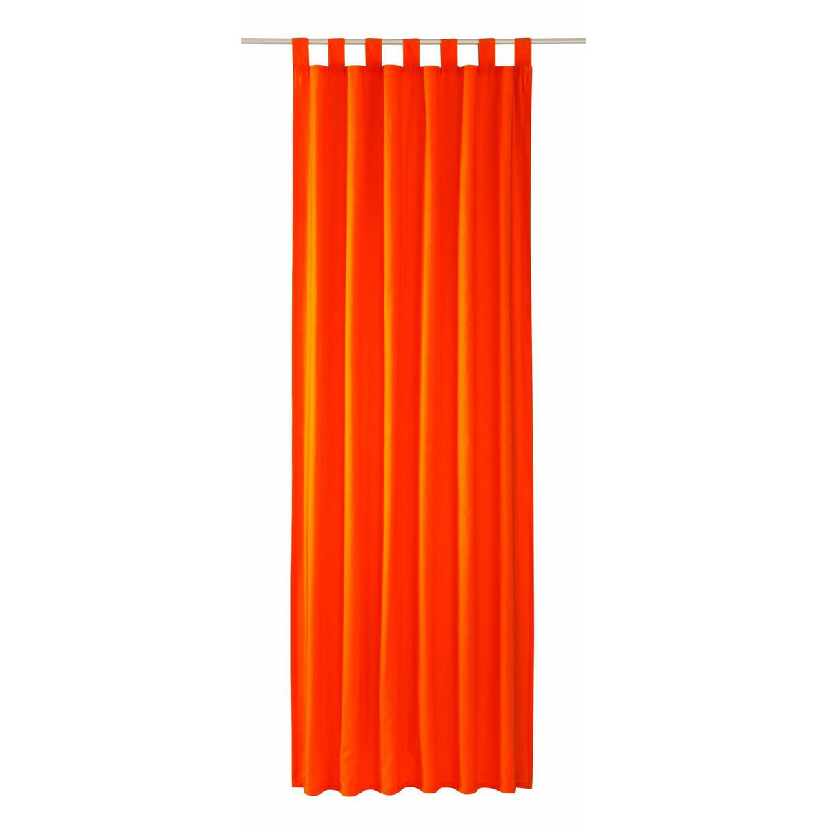 SCHLAUFENVORHANG IM UNI DESIGN DOVE Blickdicht - Orange, Textil (140/0.5/255cm) - Tom Tailor