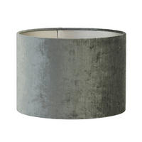 LAMPENSCHIRM GEMSTONE Ø50x38 cm, Samt, Anthrazit - Anthrazit, Textil (50/50/38cm) - Light & Living