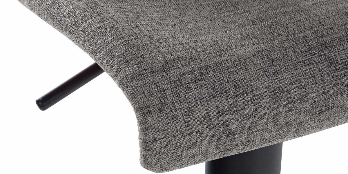 BARHOCKER Gebel Stoff Hellgrau - Hellgrau, Textil/Metall (39/84/36cm) - DELUKE