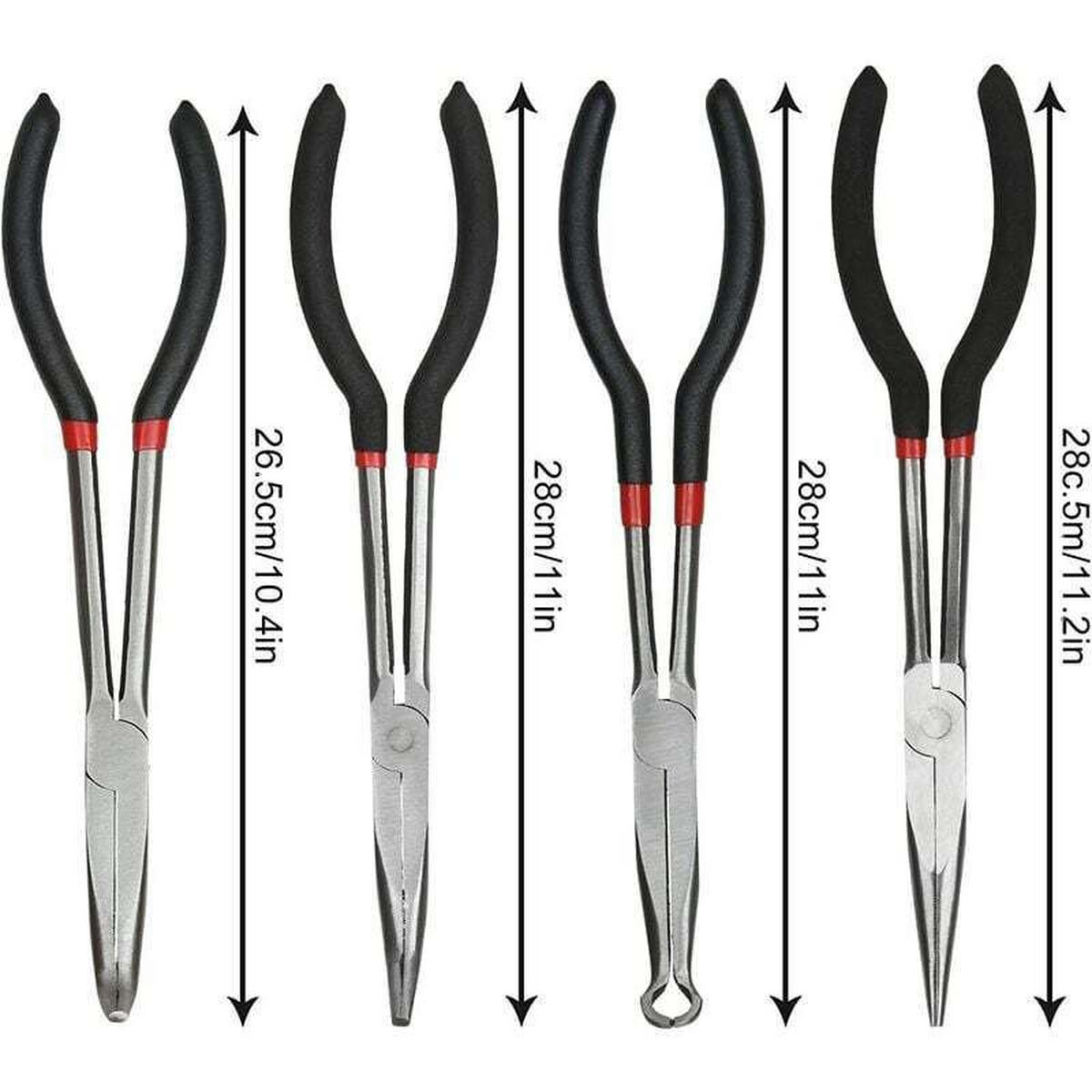 ZANGEN – 4-teiliges Set – 11 Zoll – Kohlenstoffstahl - Schwarz, Metall (280/1/1cm) - DCA