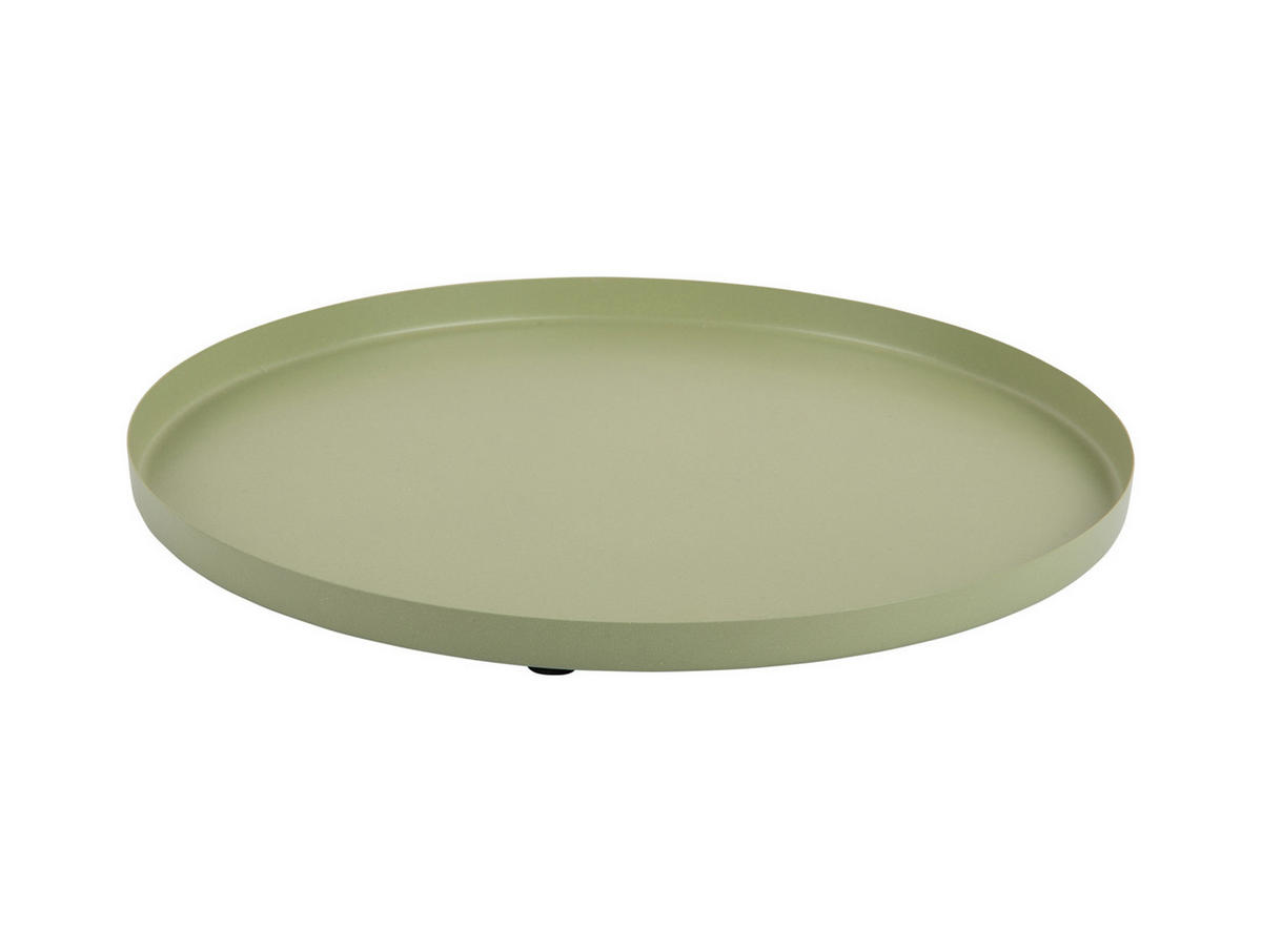 SERVIERTABLETT Servir 30/30/1 cm - Grün, Metall (30/1/30cm) - Present Time
