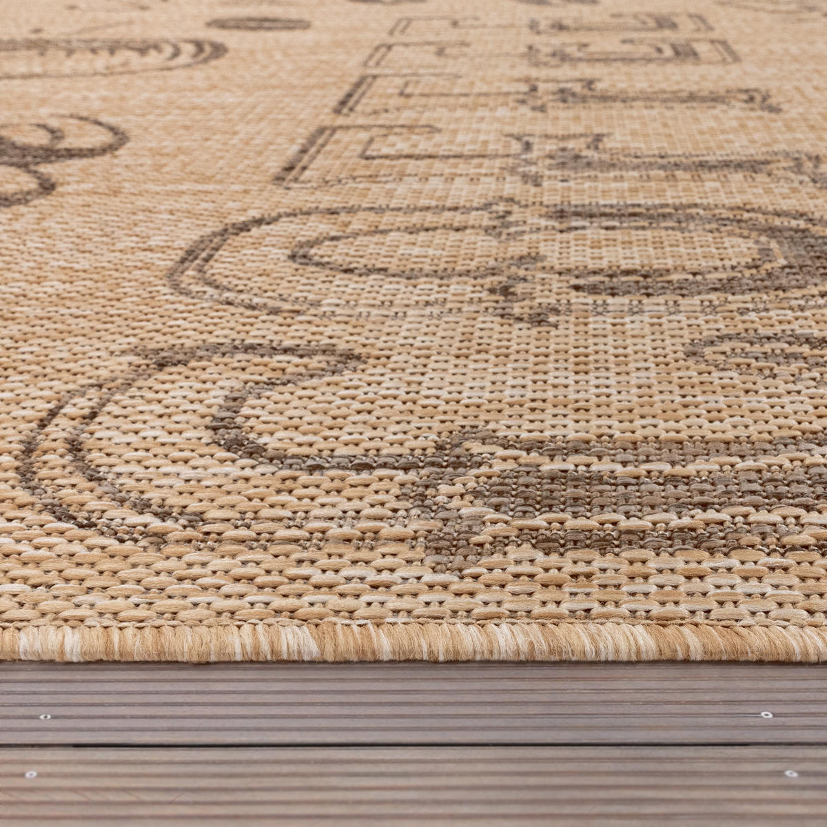 OUTDOORTEPPICH 120/160 cm Kitchen 382 - Beige, Textil (120/160cm) - Paco Home