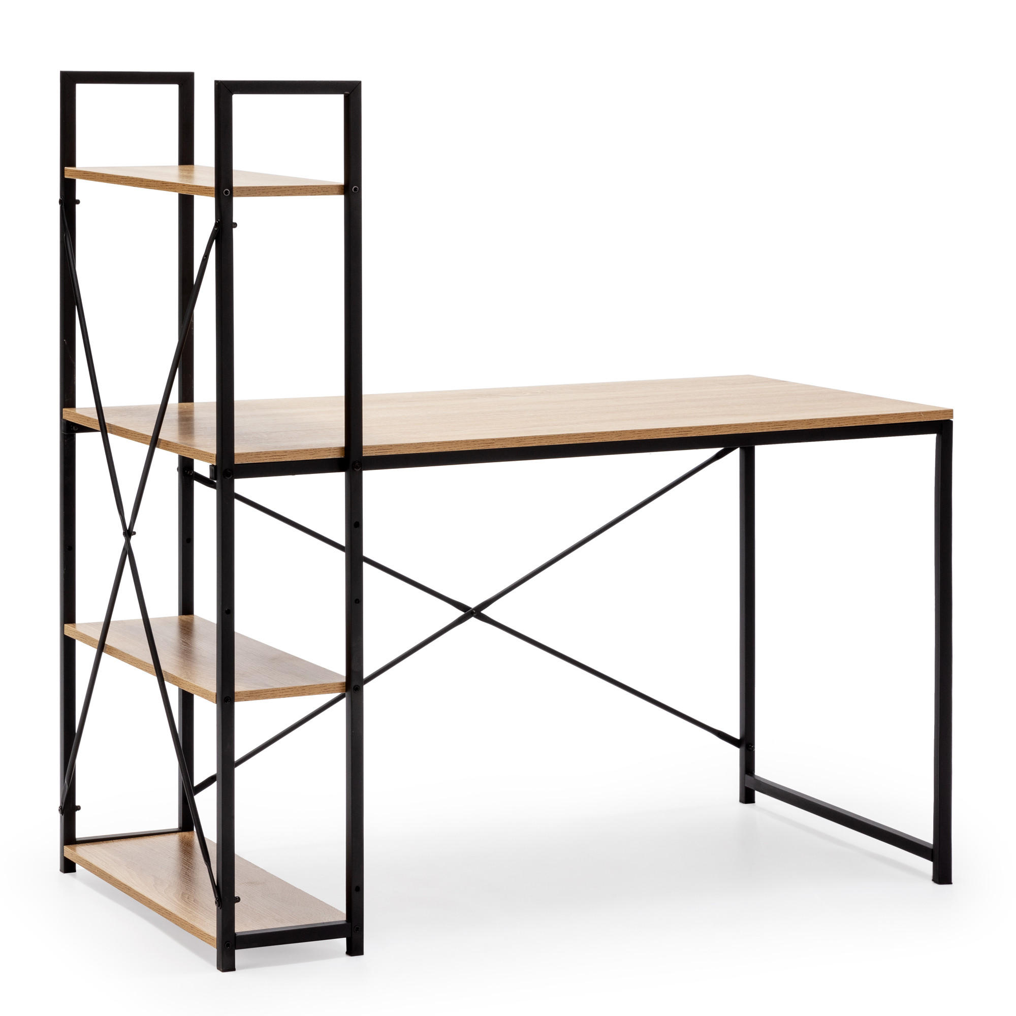 SCHREIBTISCH 120/64/120 Lidia schwarz - Schwarz, Holzwerkstoff (64/120/120cm) - VS Venta-stock