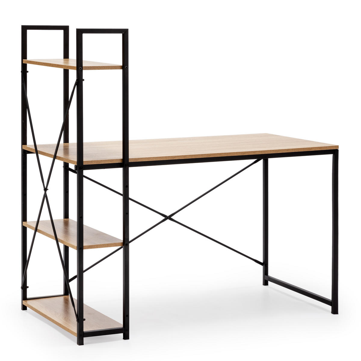 SCHREIBTISCH 120/64/120 Lidia schwarz - Schwarz, Holzwerkstoff (64/120/120cm) - VS Venta-stock