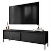 TV-ELEMENT YASUMI 187 cm schwarz matt - Schwarz, Holzwerkstoff (187.1/53.4/39.5cm) - Lookway