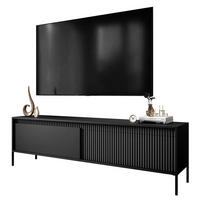 TV-ELEMENT YASUMI 187 cm schwarz matt - Schwarz, Holzwerkstoff (187.1/53.4/39.5cm) - Lookway