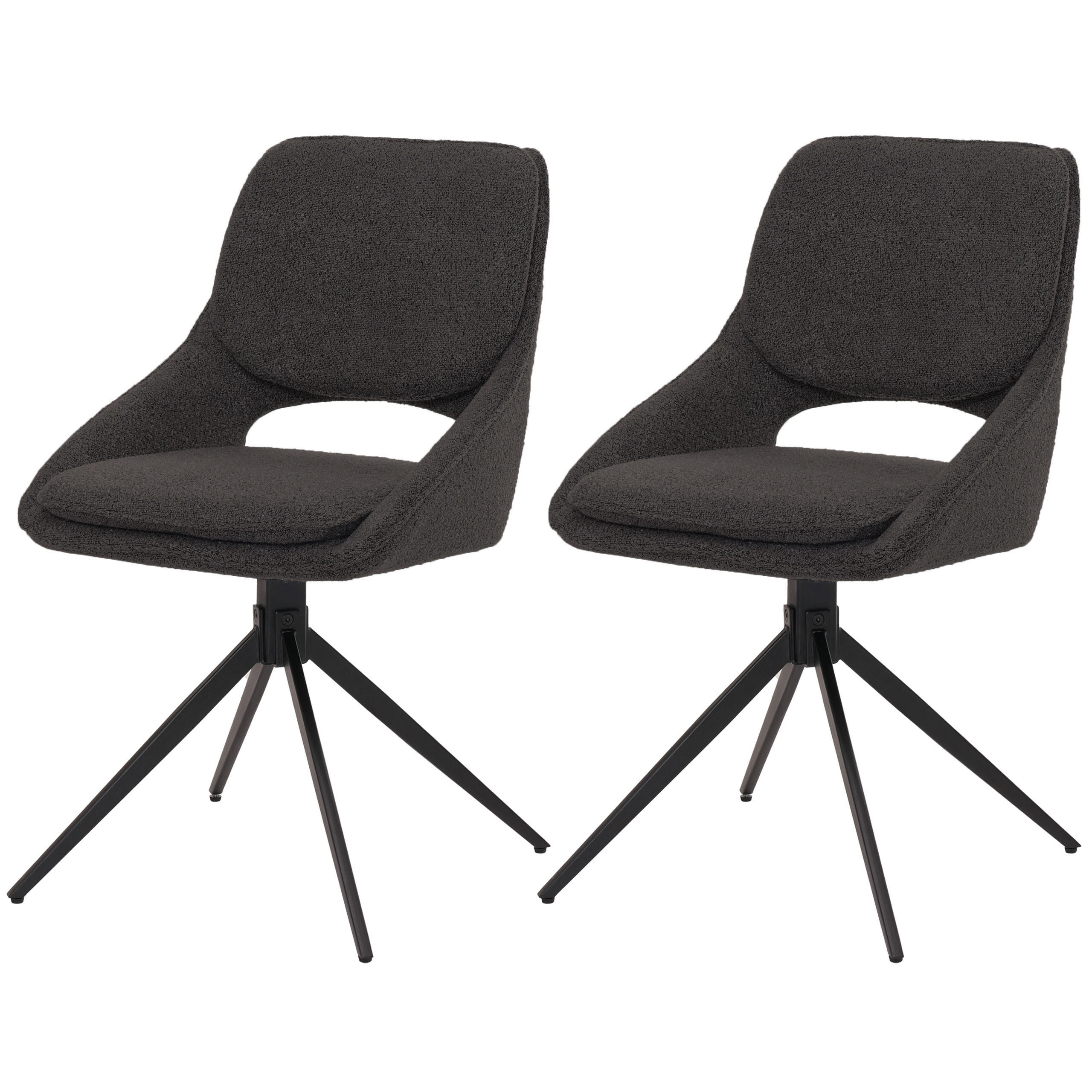 ESSZIMMERSTUHL Grau 2er-Set - Grau, Textil (55/87/55cm) - MCW