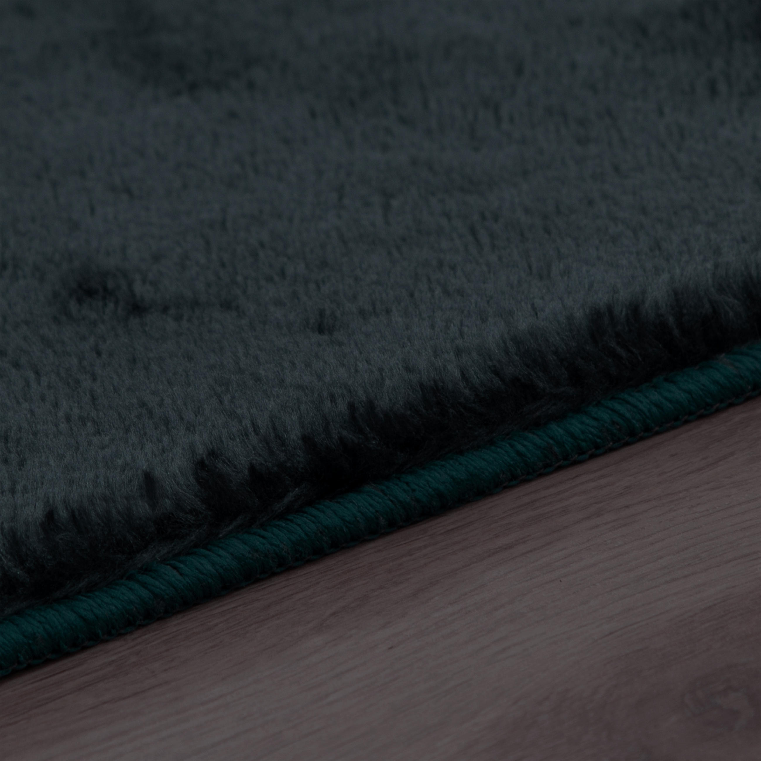 Thumbnail - Paco Home Kurzflorteppich, Dunkelblau, Textil, Quadratisch, 200x200 cm, strapazierfähig, für Fußbodenheizung geeignet, T...