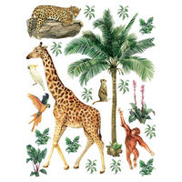 WANDTATTOO Dschungeltiere 85 x 65 cm - Multicolor, Papier (85/65/65cm) - Sanders & Sanders
