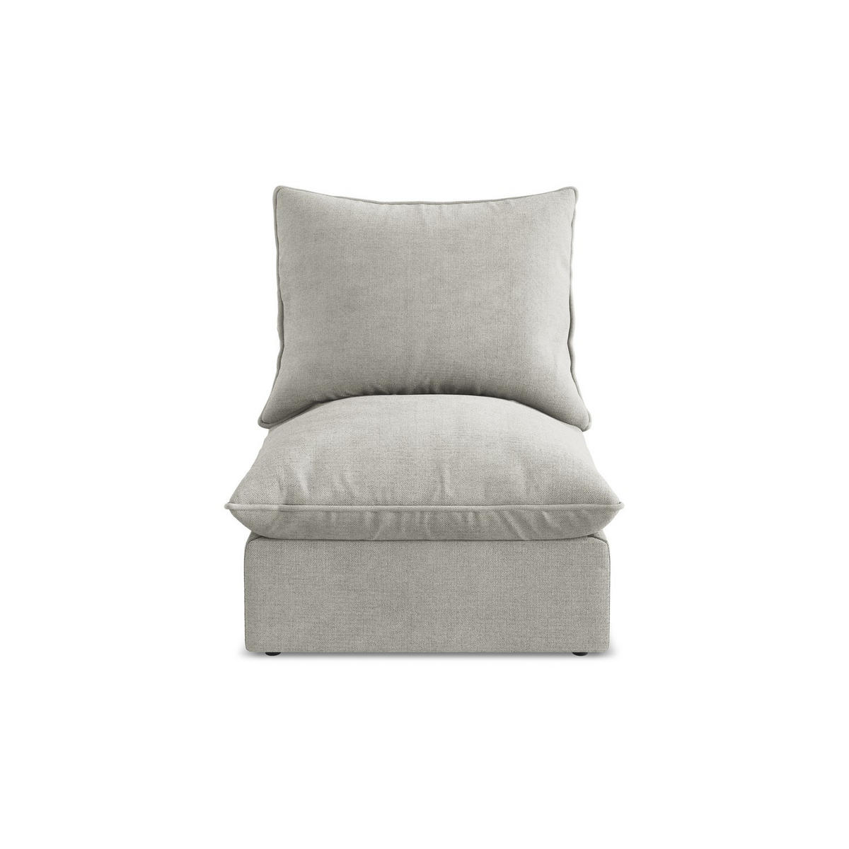 SOFAELEMENT Strukturstoff Grau - Hellgrau/Schwarz, Holzwerkstoff/Kunststoff (75/77/90cm) - LaMiaSofa
