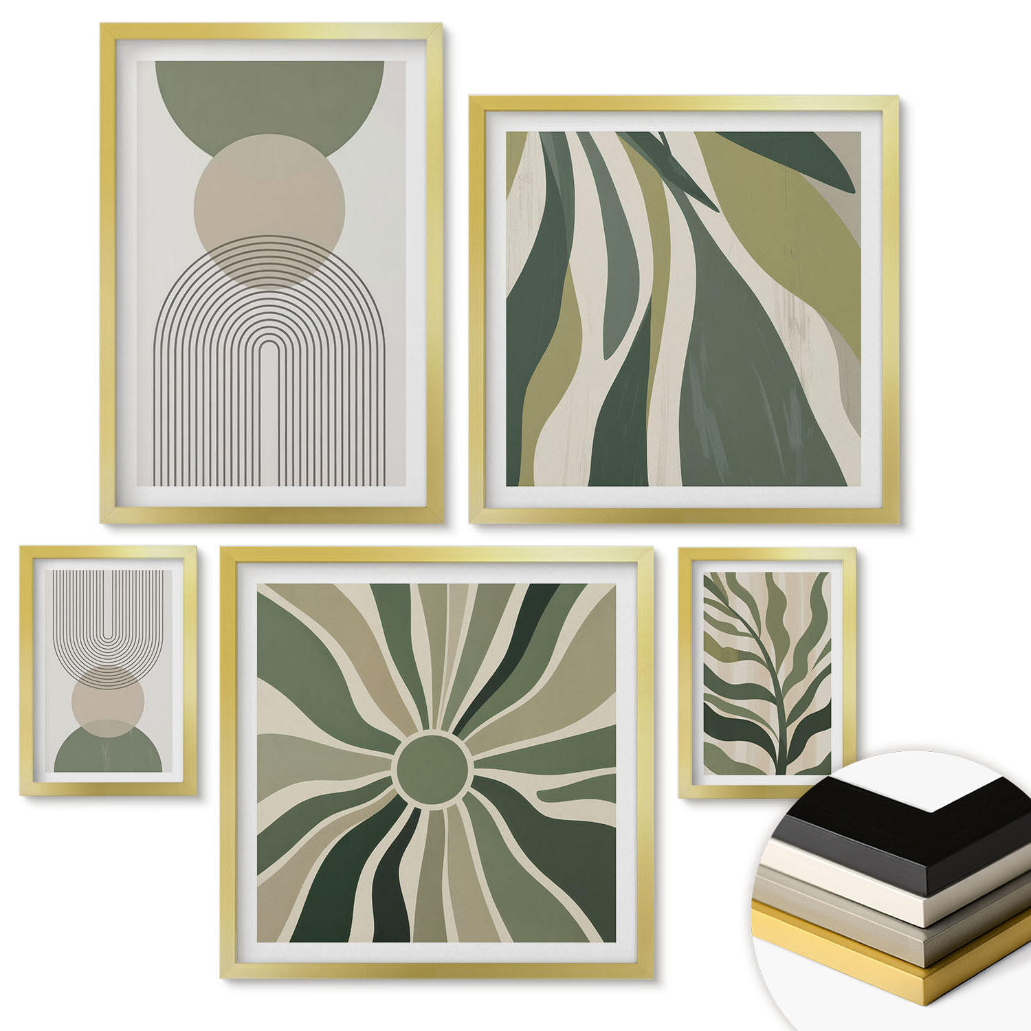 ArtPrintCave Wandbilder Gold 40x60 cm
