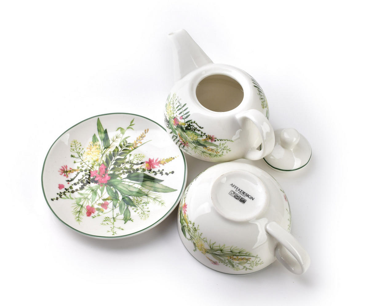 KRUG Idyllic Grün 1/1/1 cm Keramik - Grün, Keramik (0.4L) - Mondex