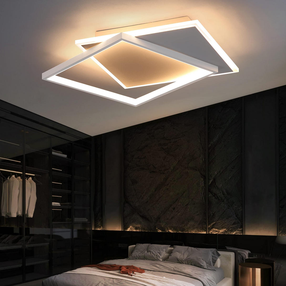 LED-DECKENLEUCHTE Daniela 44/40/6 cm - Weiß, Metall (44/40/6cm) - ZMH