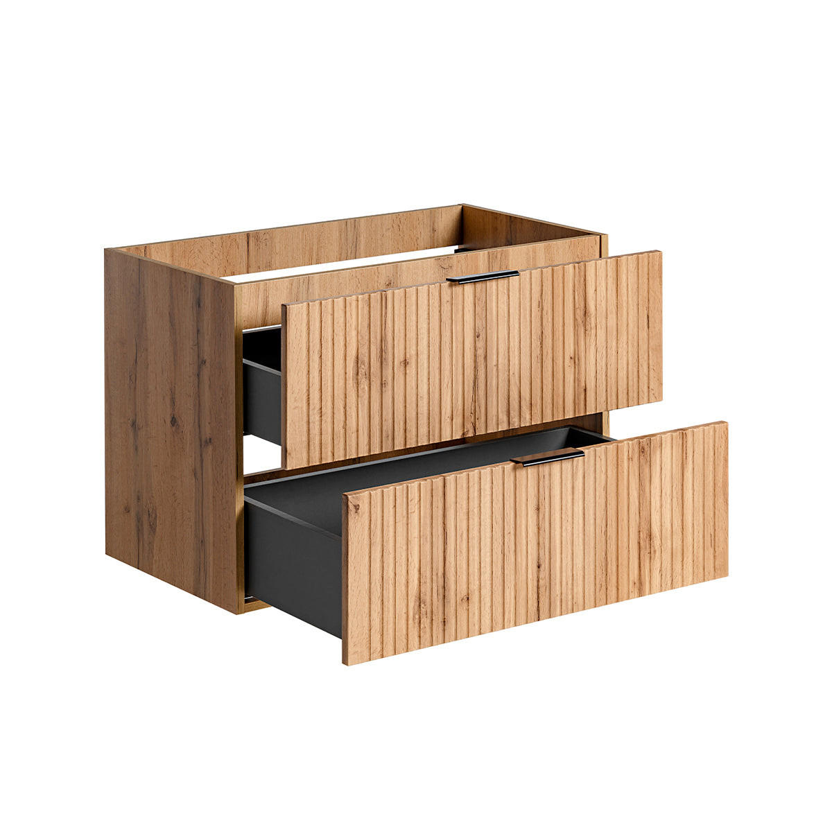 WASCHTISCHUNTERSCHRANK 80.4cm Adriel Holz in Eichenoptik - Braun, Holzwerkstoff (80.4/57/46cm) - Petits-meubles