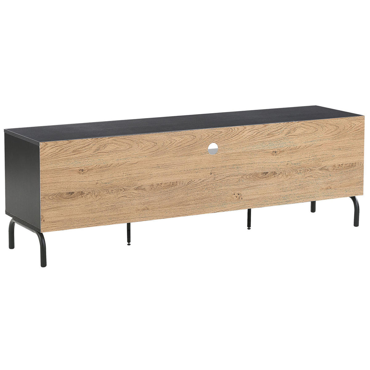 TV-MÖBEL Schwarzes, Hellbraun ITACA 41/160/52 cm - Schwarz, Holzwerkstoff (160/52/41cm) - Beliani