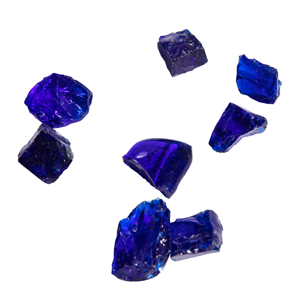 FEUERSTELLENZUBEHÖR Blau 4kg - Blau, Glas (29.8/7.6/7.6cm) - Teamson Home