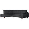 ECKSOFA mit Ottomane links Kaylil Flachgewebe graphit - Graphitfarben, Kunststoff (187/247cm) - 58aufmkessel