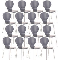 BESUCHERSTUHL 16er Set Holz grau - Grau, Holz (43/86/45cm) - CLP
