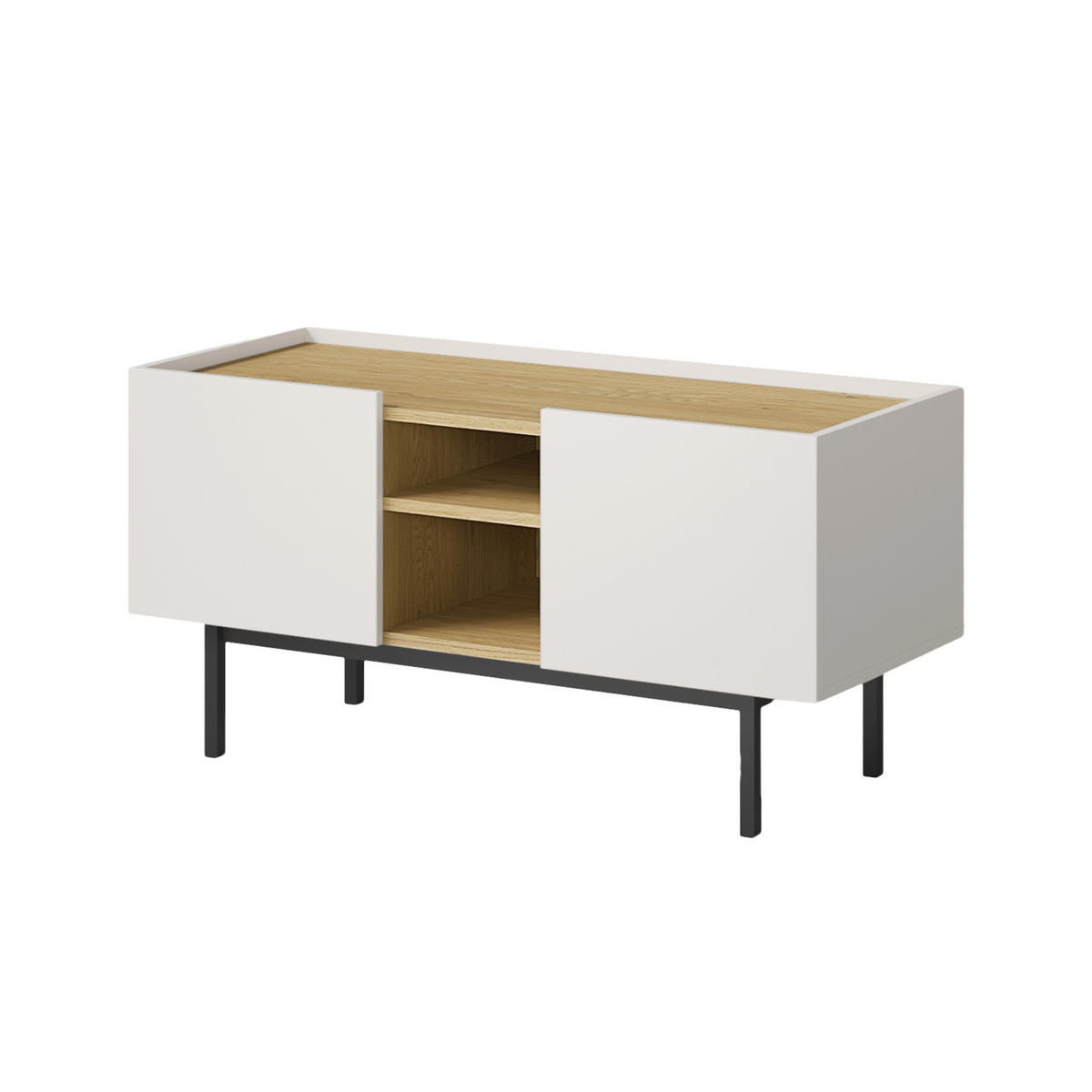 TV-LOWBOARD Noel 100 Kaschmir/ Cremona-Eiche (stehend) - Kaschmir/Eichefarben, Holzwerkstoff/Metall (100/50/42cm) - mzm24