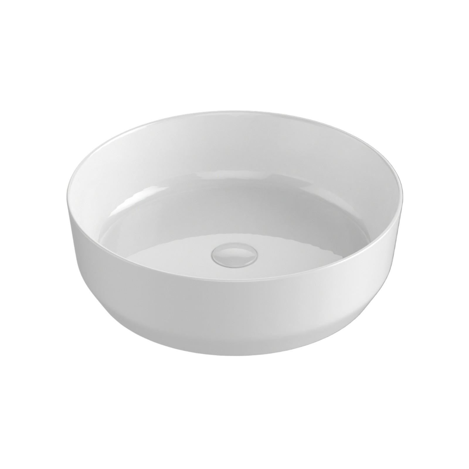 WASCHBECKEN Zylindrisch Keramik Weiß Glänzend Ø39 / 12 cm - Weiß, Keramik (39/12/39cm) - EMKE