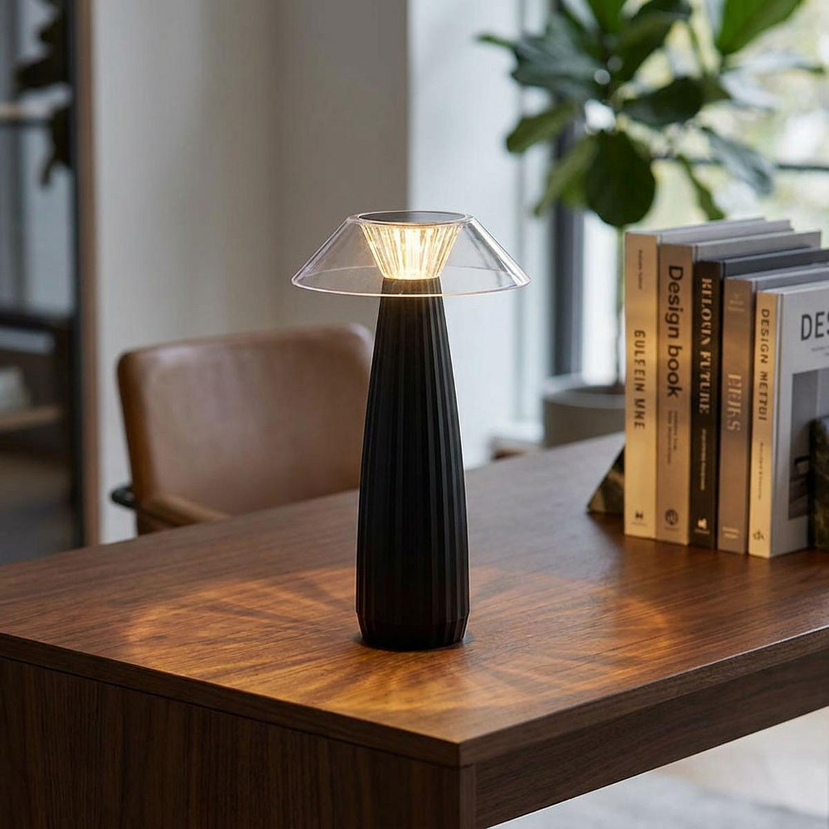 LED TISCHLEUCHTE ILLUMI Kunststoff Schwarz matt 2-tlg. - Schwarz, Kunststoff (15.4/15.4/28cm) - Globo Lighting
