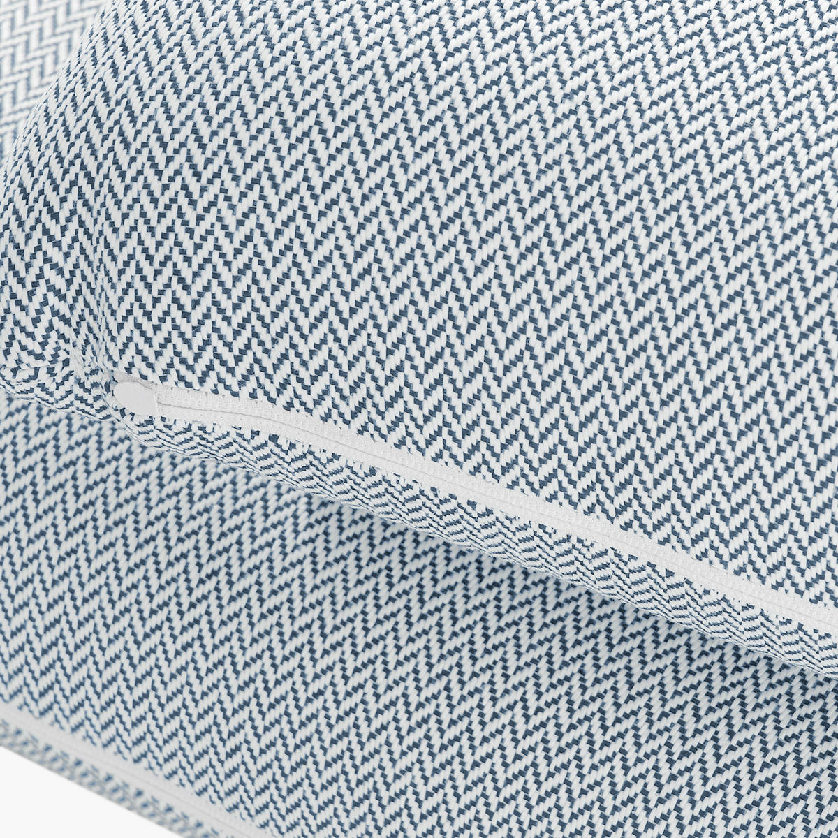 GARTENKISSEN RAMBE Dekokissen mit Füllung, 40x35 cm, Outdoorgeeignet, Blau - Weiß/Hellblau, Textil (40/35cm) - KONSIMO®