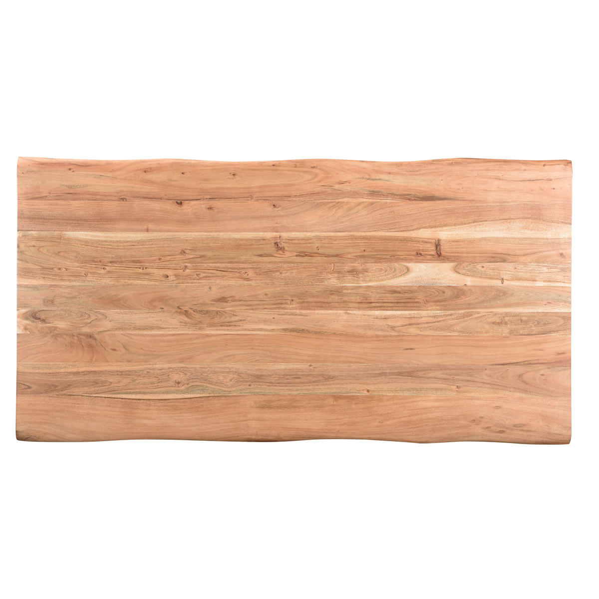 ESSTISCH Akazie Schwarzes Metall L175 KORA - Dunkelbraun, Holz (175/90/76cm) - Miliboo